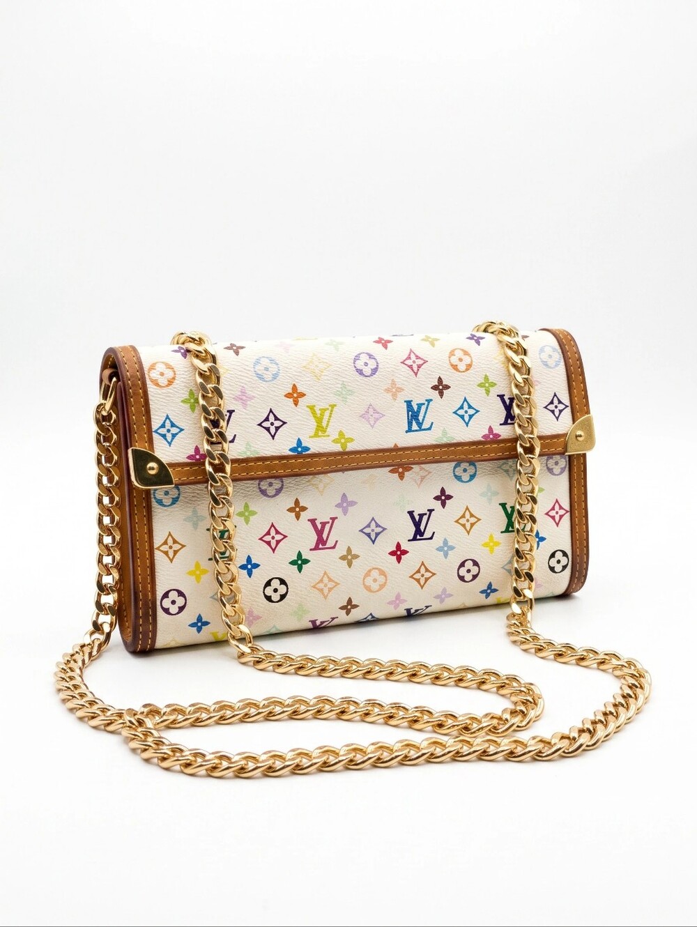 Vintage Louis Vuitton x Takashi Murakami White Porte-Trésor International Wallet